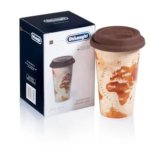 Delonghi Hot Coffee Travel Mug isotherme en céramique Motif Adventure