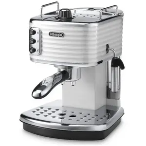 De'Longhi Scultura ECZ 351.W - Machine à café avec mousseur à lait - 15 bar - zinc blanc pas cher