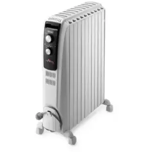 De’Longhi Delonghi - radiateur à bain d'huile 2500w blanc  trd41025 - dragon 4 pas cher