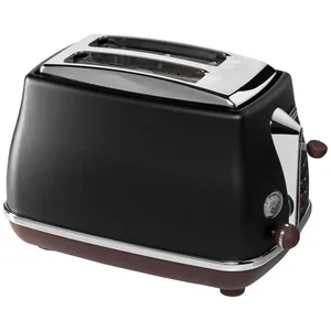Comparateur de prix : Delonghi ctov 2103.bk grille pain icona vintage - noir et marron