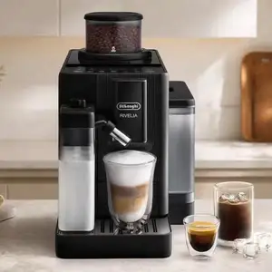 Cafetière superautomatique DeLonghi Rivelia Start Onyx Black 1,4L 15 B...