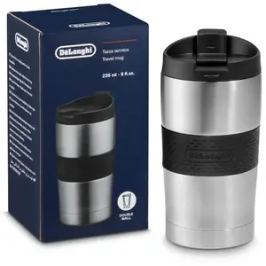 Delonghi Tasse de voyage thermique à double paroi en acier inoxydable 300 ml