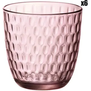 Comparateur de prix : Bormioli Rocco Slot Set Verres, Rose, 6 unités