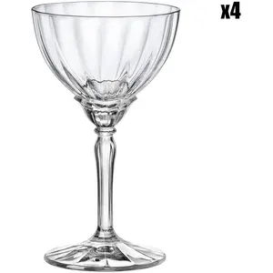 Bormioli Rocco Florian Lot de 4 verres à cocktail à champagne et expresso à martini Transparent 230 ml pas cher