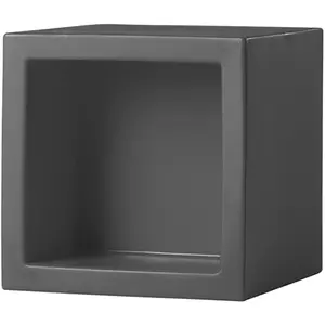 SLIDE élément modulaire OPEN CUBE 43 cm (Gris éléphant - Polyéthylène)Vendu parmyareadesign