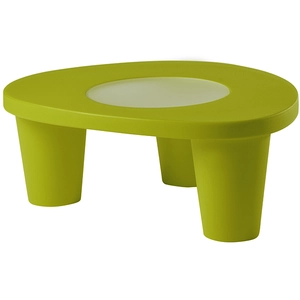 Slide Table Basse Low Lita Table (Citron Vert - Polyéthylène / Verre)