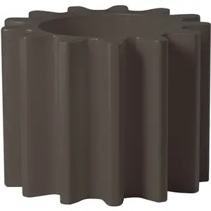 SLIDE vase GEAR POT (Chocolat / Gris - Polyéthylène) pas cher