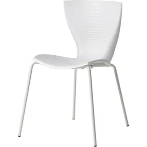 Slide Set De 2 Chaises Gloria (Blanc - Polypropylène Et Acier) pas cher