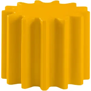 SLIDE table basse / tabouret GEAR (Jaune - Polyéthylène) pas cher