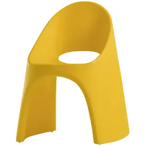 SLIDE set de 2 chaises AMELIE (Jaune - Polyéthylène)
