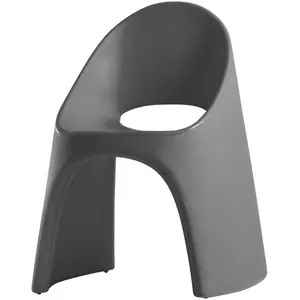 SLIDE set de 2 chaises AMELIE (Gris - Polyéthylène) pas cher