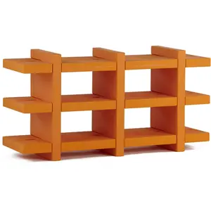 SLIDE bibliothèque BOOKY 3 (Orange - Polyéthylène)Vendu parmyareadesign