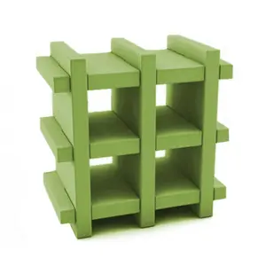 SLIDE bibliothèque MY BOOK 3X3 (Citron vert - Polyéthylène)Vendu parmyareadesign
