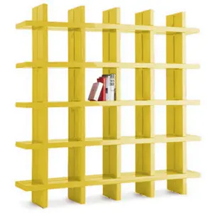 SLIDE bibliothèque MY BOOK 5x5 (Jaune - Polyéthylène)Vendu parmyareadesign