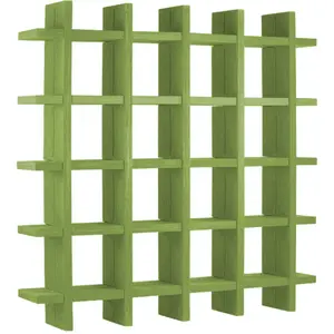 SLIDE bibliothèque MY BOOK 5x5 (Citron vert - Polyéthylène)Vendu parmyareadesign