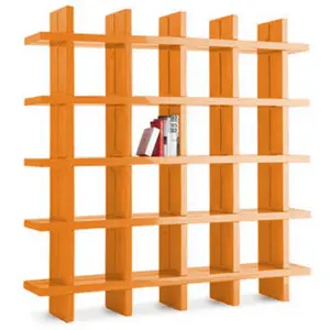 SLIDE bibliothèque MY BOOK 5x5 (Orange - Polyéthylène)Vendu parmyareadesign