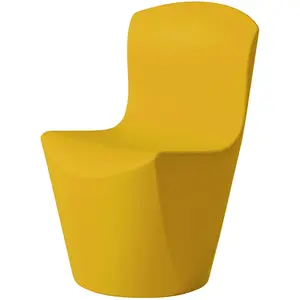 SLIDE set de 2 chaises ZOE (Jaune - Polyéthylène) pas cher