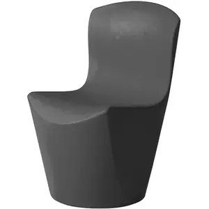 SLIDE set de 2 chaises ZOE (Gris laqué - Polyéthylène)