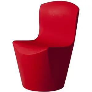 SLIDE set de 2 chaises ZOE (Rouge - Polyéthylène) pas cher
