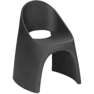 SLIDE set de 2 chaises AMELIE (Noir laqué - Polyéthylène)