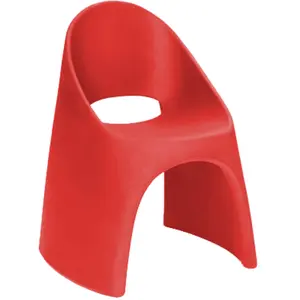 SLIDE set de 2 chaises AMELIE (Rouge laqué - Polyéthylène)