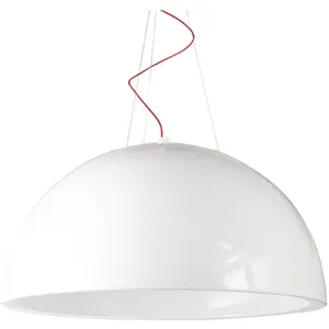 SLIDE lampe à suspension CUPOLE version laquée (Blanc Ø 200 cm - Polyé...