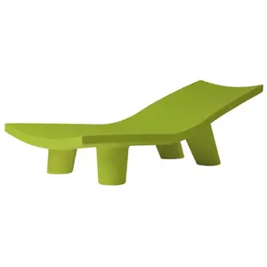 SLIDE chaise longue pour extérieur LOW LITA LOUNGE (Citron vert - Poly... pas cher