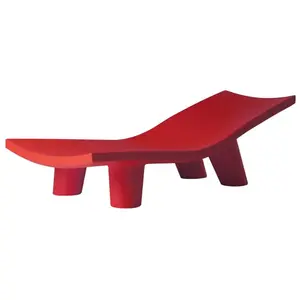 SLIDE chaise longue pour extérieur LOW LITA LOUNGE (Rouge - Polyéthylè...