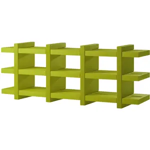 SLIDE bibliothèque BOOKY 4 (Citron vert - Polyéthylène)Vendu parmyareadesign