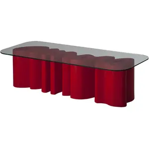 SLIDE table basse AMORE TABLE (Rouge - Polyéthylène et verre)Vendu parmyareadesign