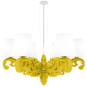 SLIDE lampe à suspension CROWN OF LOVE (Jaune - Polyéthylène) pas cher