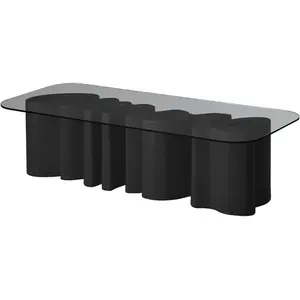 SLIDE table basse AMORE TABLE (Noir - Polyéthylène et verre)Vendu parmyareadesign