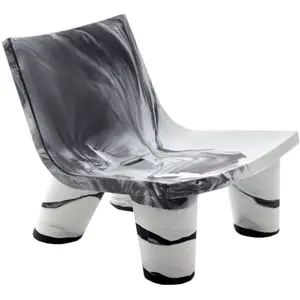 SLIDE fauteuil LOW LITA 10° ANNIVERSARY EDITION (Blanc et noir - Polyé...