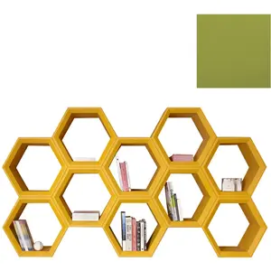 SLIDE bibliothèque HEXA (Citron vert - Polyéthylène)Vendu parmyareadesign