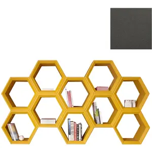 SLIDE bibliothèque HEXA (Gris éléphant - Polyéthylène)Vendu parmyareadesign
