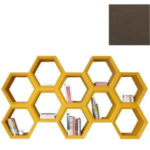 SLIDE bibliothèque HEXA (Chocolat / Gris - Polyéthylène)Vendu parmyareadesign