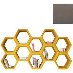 SLIDE bibliothèque HEXA (Gris argille - Polyéthylène)Vendu parmyareadesign