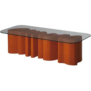 SLIDE table basse AMORE TABLE (Orange - Polyéthylène et verre)Vendu parmyareadesign