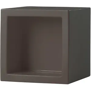 SLIDE élément modulaire OPEN CUBE 73 cm (Chocolat / Gris - Polyéthylèn...Vendu parmyareadesign