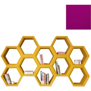 SLIDE bibliothèque HEXA (Fuchsia - Polyéthylène)Vendu parmyareadesign
