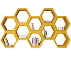 SLIDE bibliothèque HEXA (Jaune - Polyéthylène)Vendu parmyareadesign