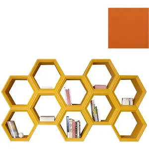 SLIDE bibliothèque HEXA (Orange - Polyéthylène)Vendu parmyareadesign