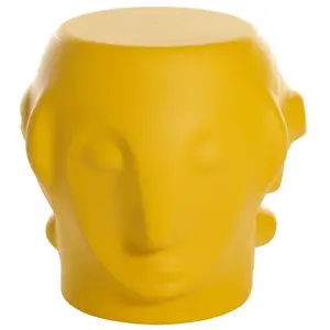 Slide - Tabouret Afrika - Jaune - Polyéthylène - Designer Marcantonio pas cher