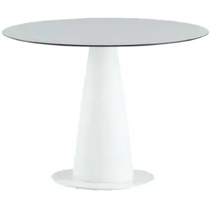 SLIDE table avec plateau rond HOPLÀ (Ø 100 cm - Polyéthylène et HPL) pas cher
