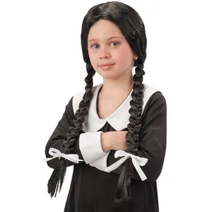 Perruque noire avec tresses écolière filleVendu paramazon