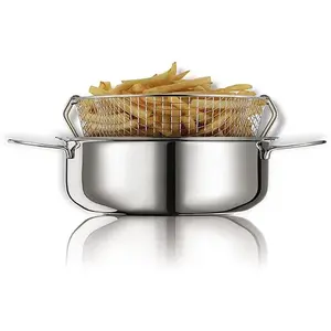 Inoxriv Friteuse traditionnelle en inox avec panier Eatitaly Maxifry 2... pas cher