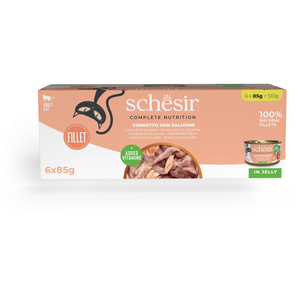 6x85g Thon avec saumon Schesir Complete Nutrition Nourriture humide en... pas cher