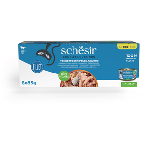 6x85g Thon avec des sardines Schesir Complete Nutrition Nourriture hum... pas cher