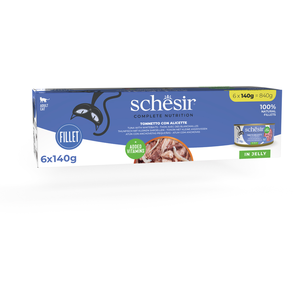 Schesir Complete Nutrition Filet en gelée 6 x 140 g pour chat - thon, ... pas cher