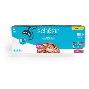 Schesir Complete Nutrition Filet en bouillon 6 x 85 g pour chat - thon